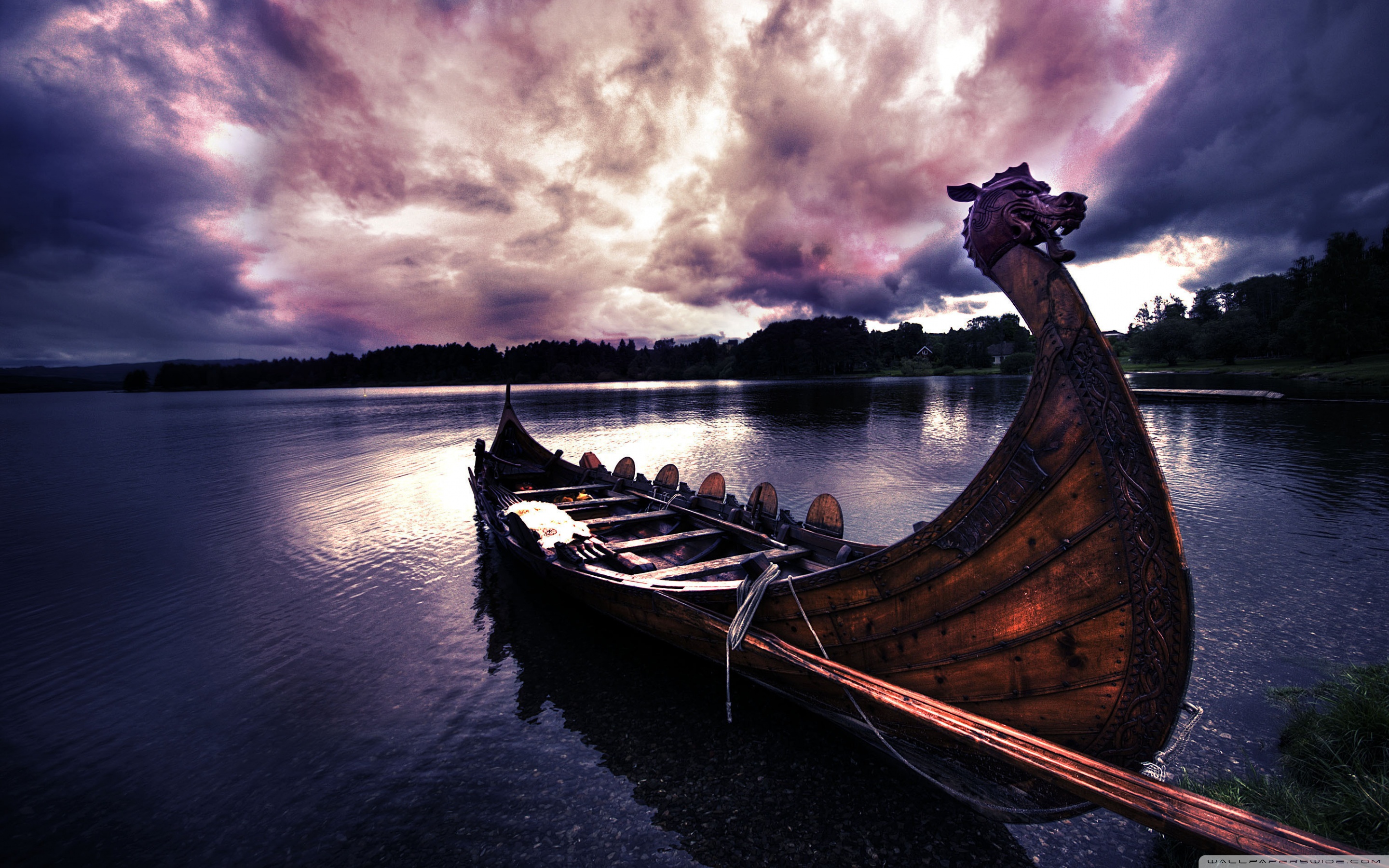 Viking Ship Background