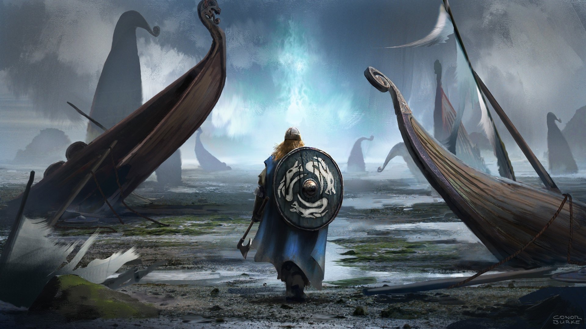 Viking Ship Background