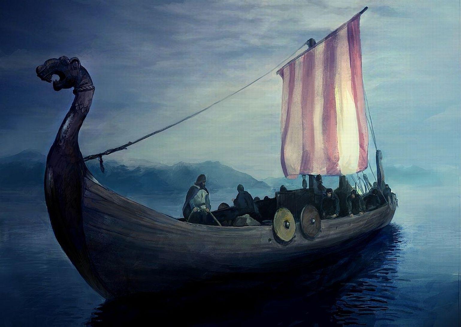 Viking Ship Background