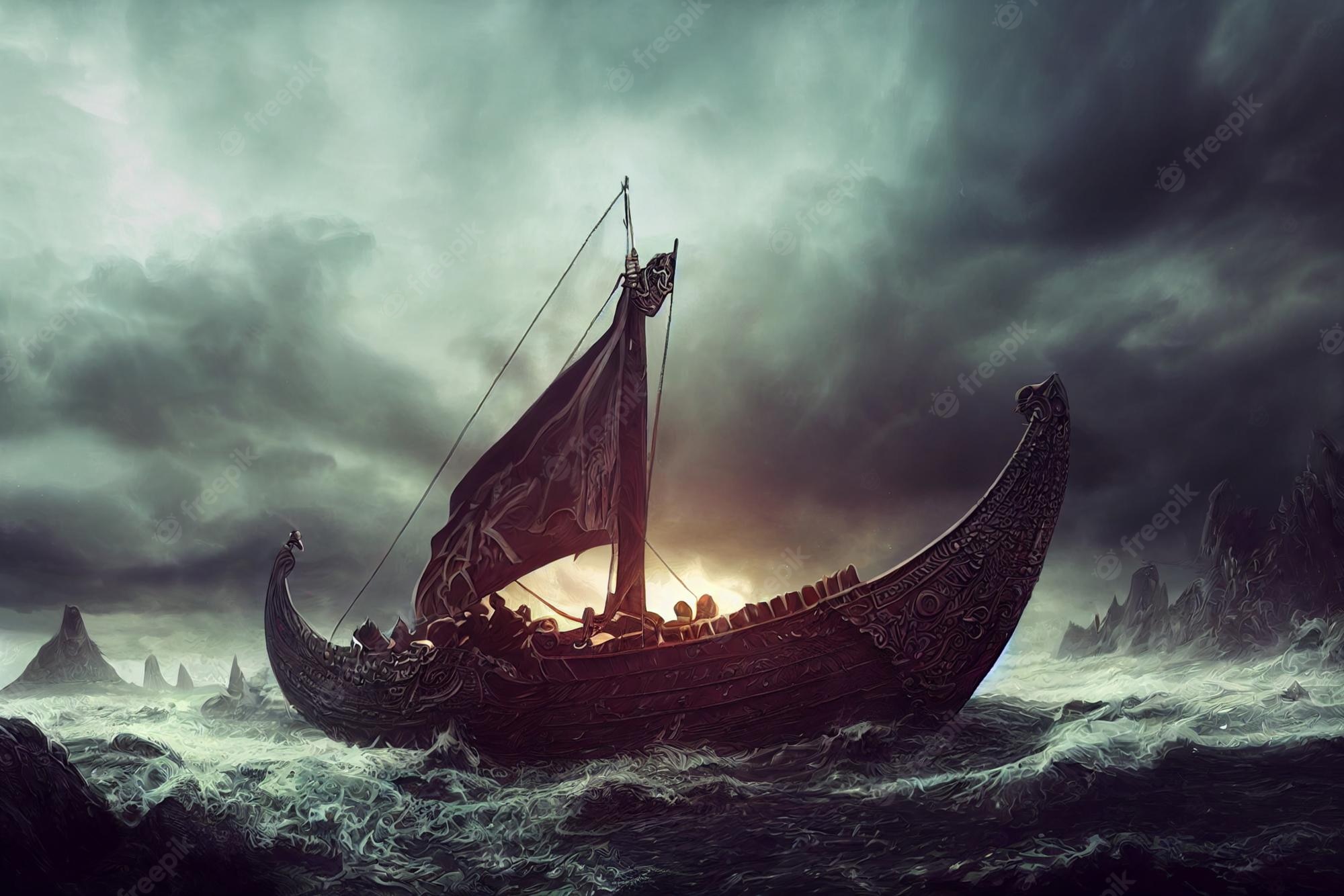 Viking Ship Background