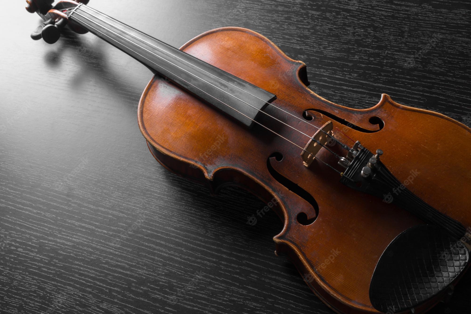 Violin Black Background