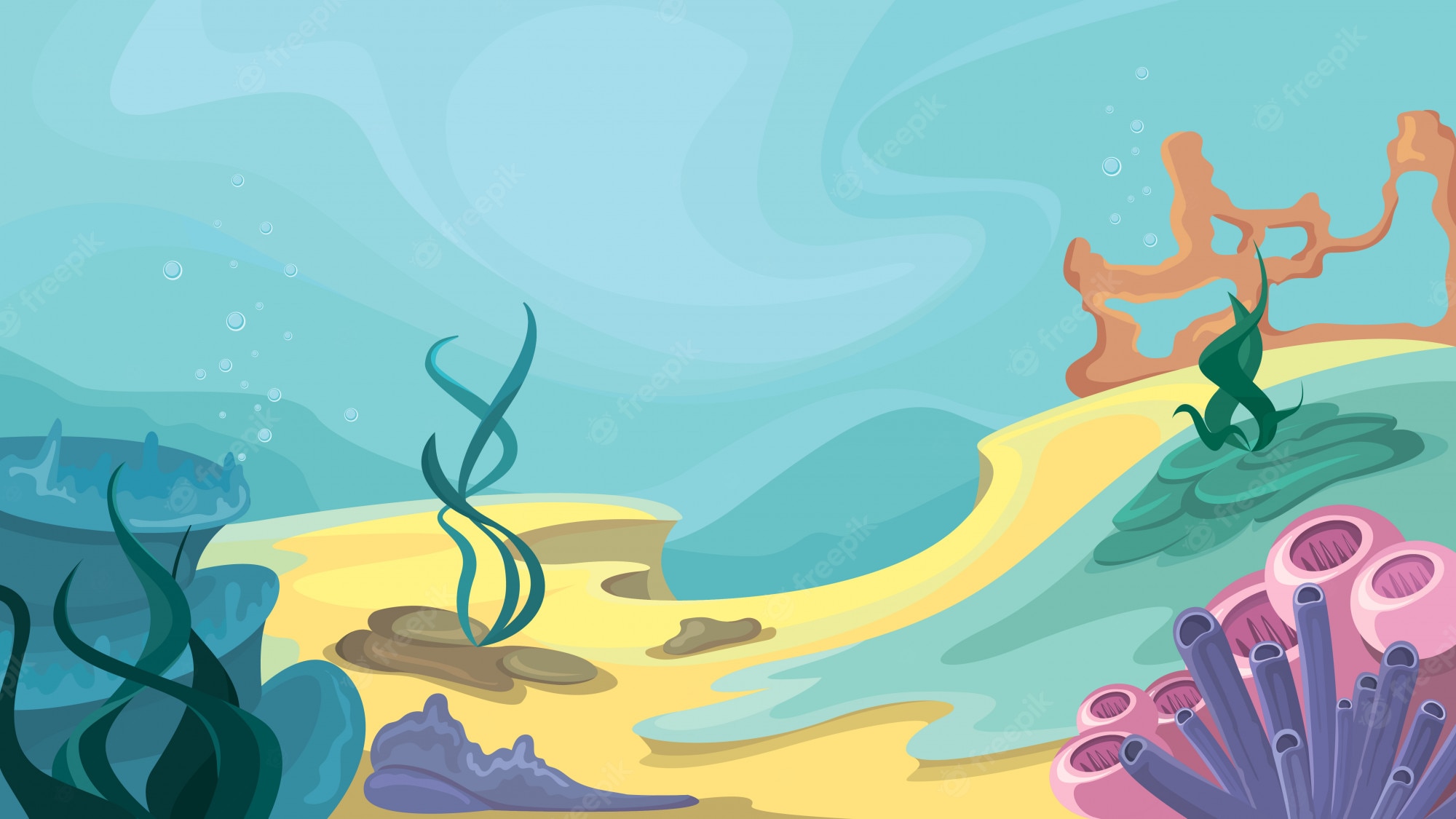 Water Cartoon Background