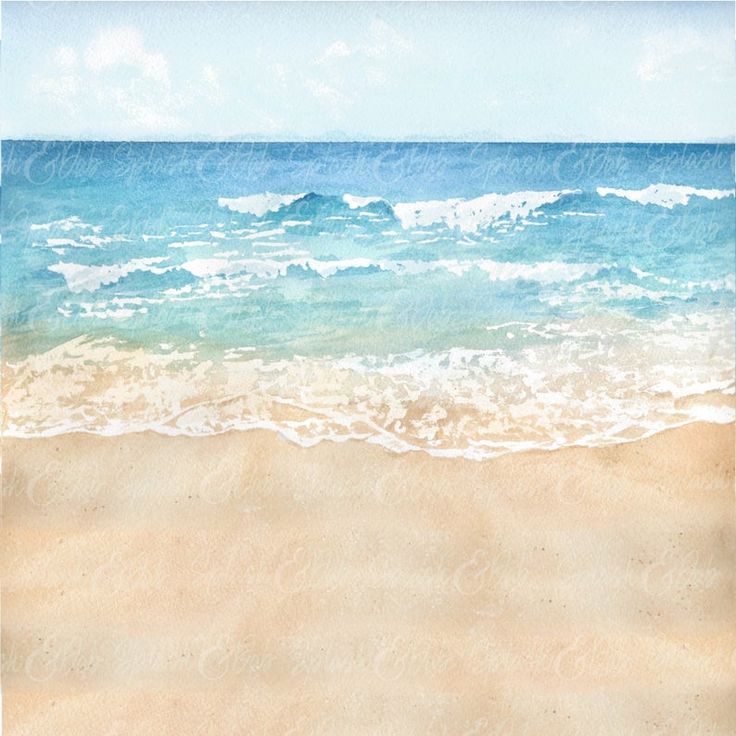 Watercolor Beach Background