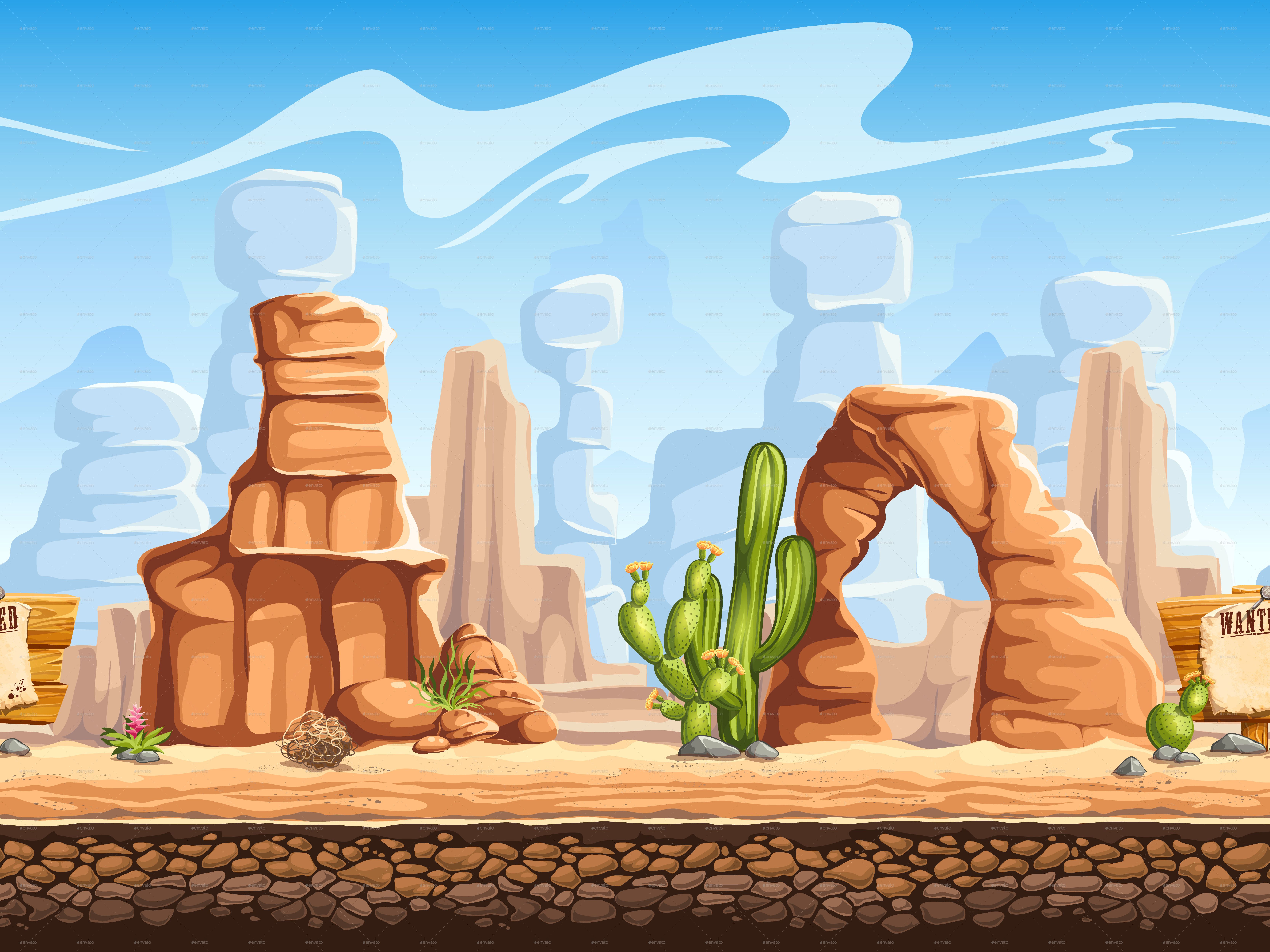 Western Cartoon Background