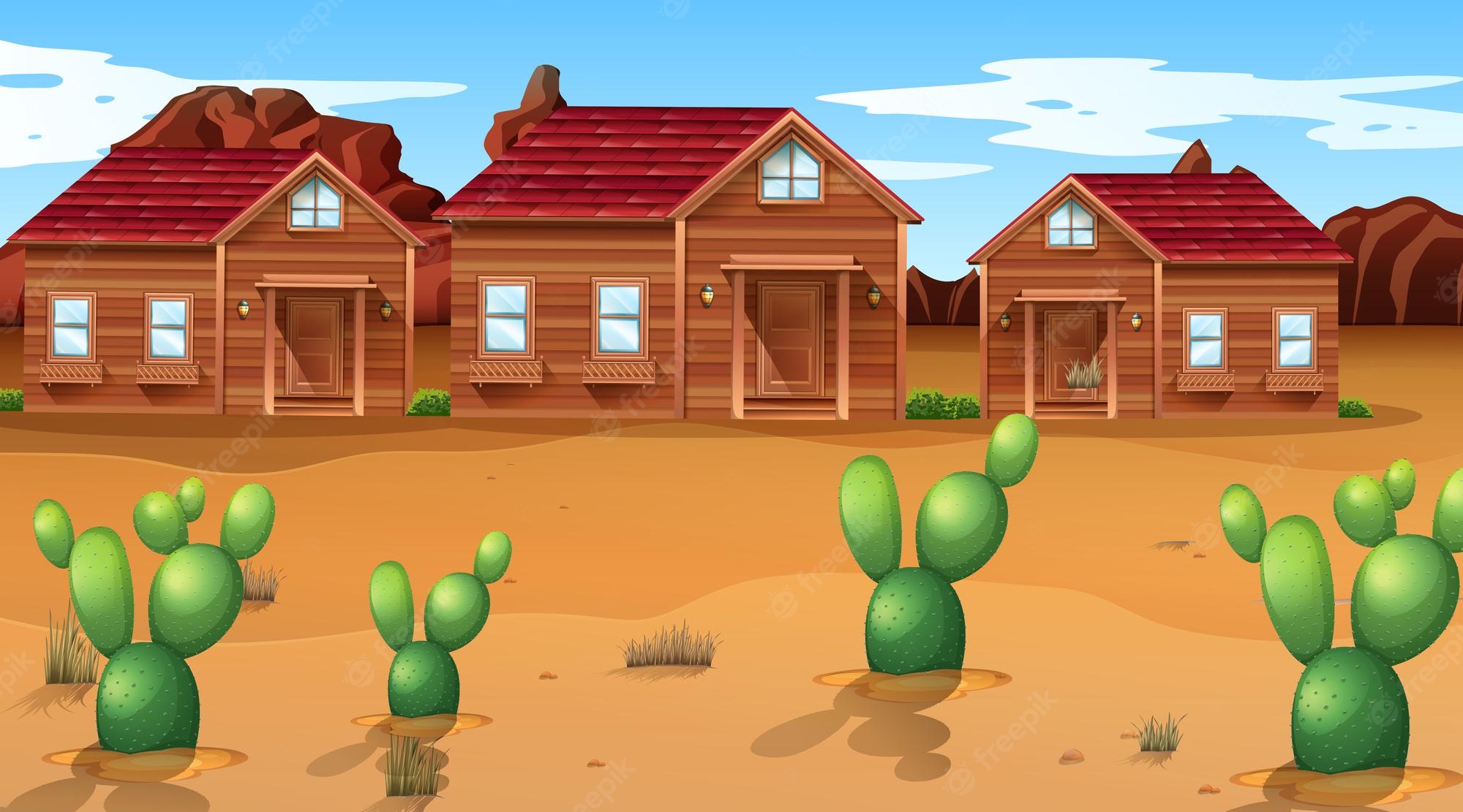 Western Cartoon Background