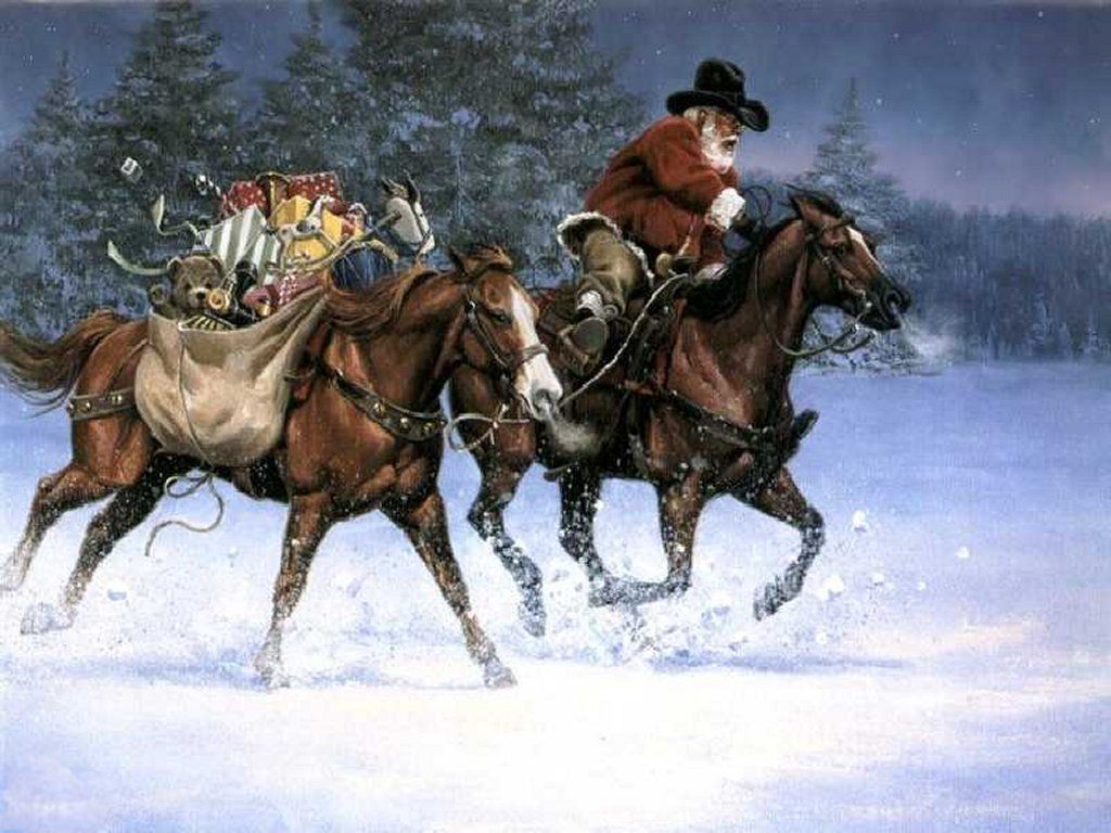 Western Christmas Background