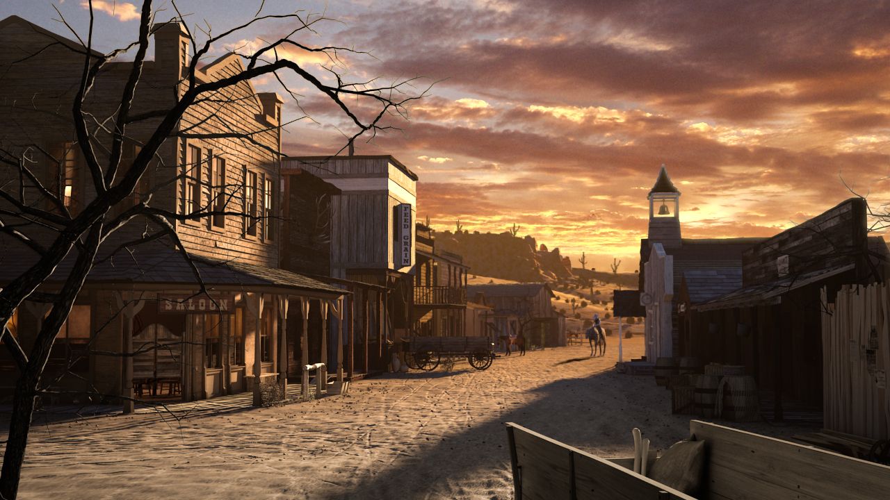 Western Town Background