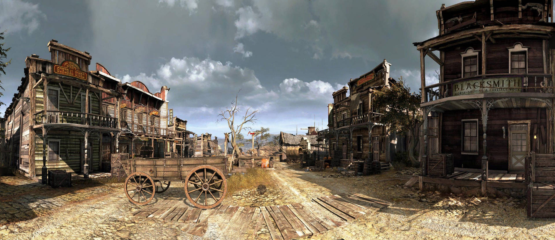 Western Town Background