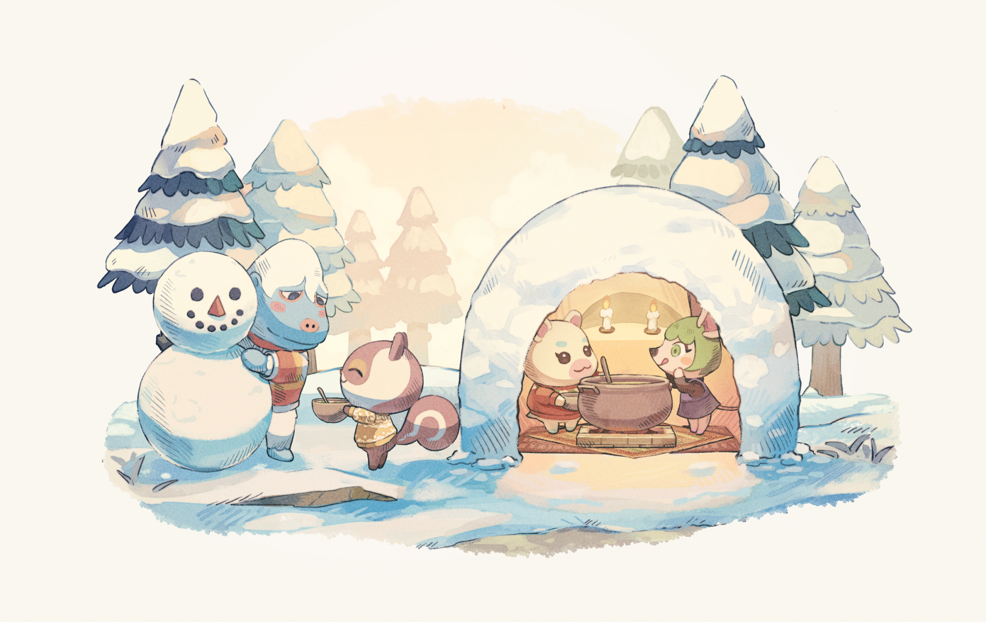 Animal Crossing Winter Wallpapers